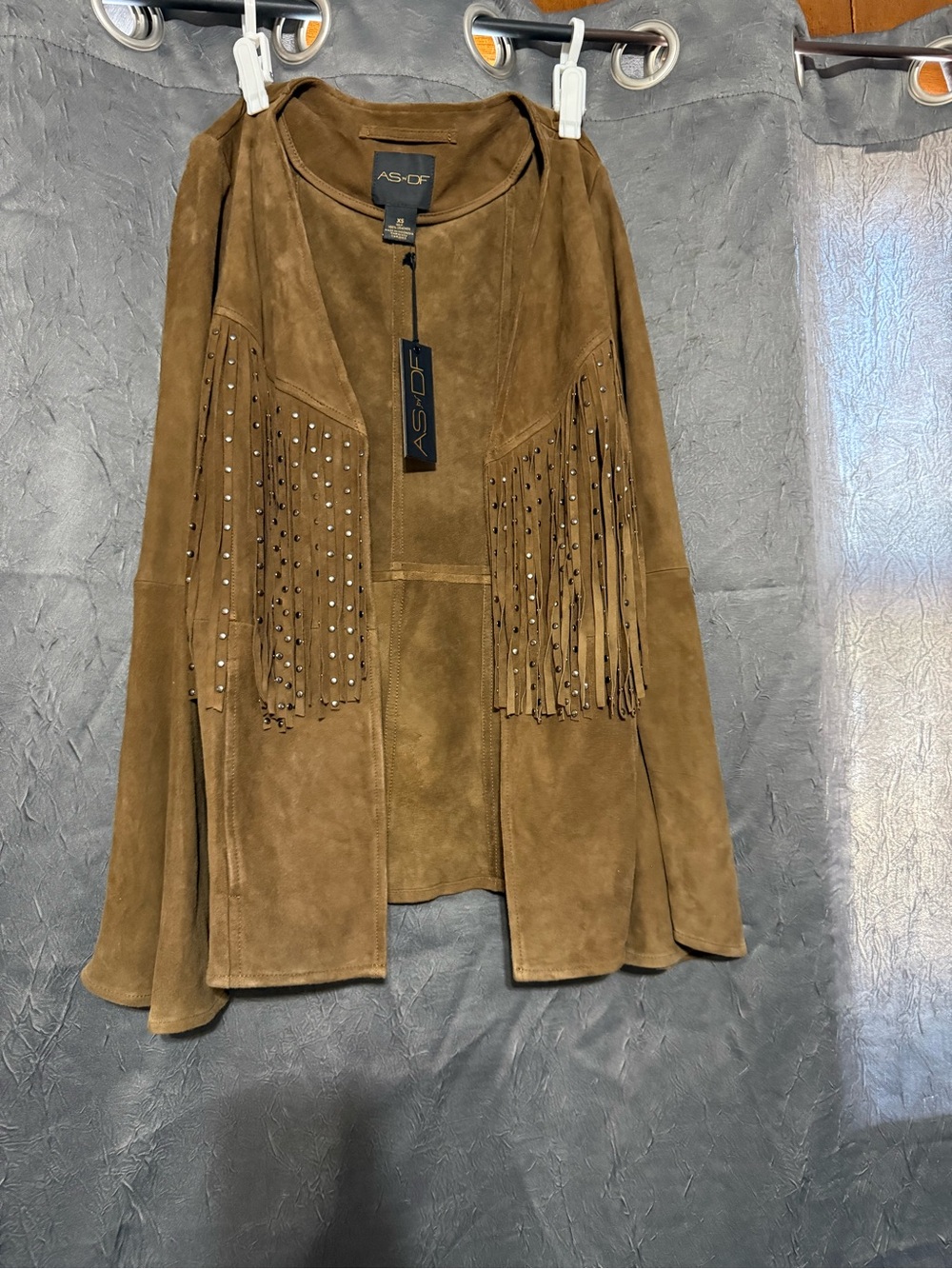 Brown Suede Fringe Jacket for Women